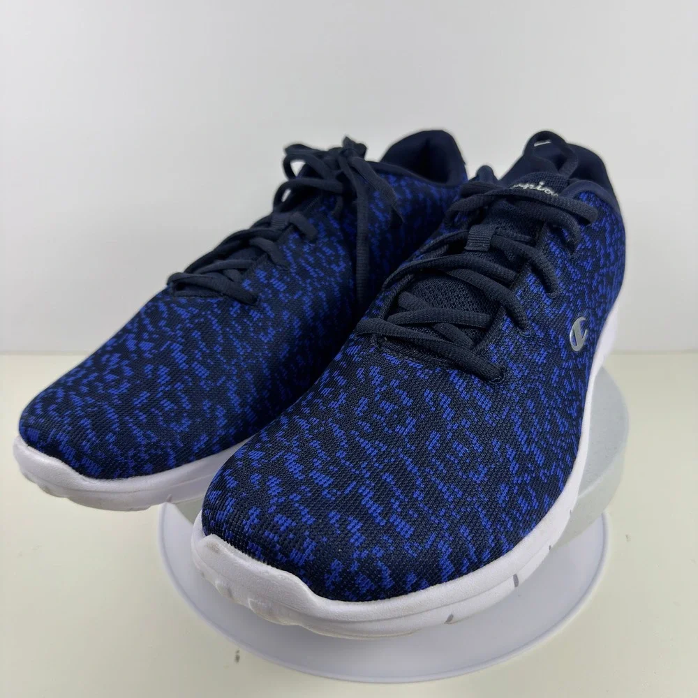 Champion Men Sneakers Memory Foam Knit Running Athletic Blue‎ Size 14 US
